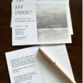Carte postale d'invitation pour une exposition d'a