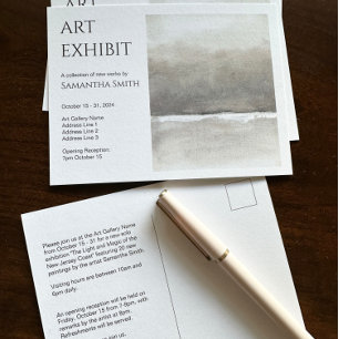 Carte postale d'invitation pour une exposition d'a