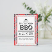 Carte postale d'invitation pour une fête BBQ à car (Debout devant)