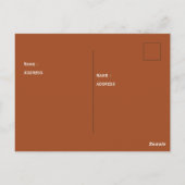 Carte postale d'invitation pour une fête BBQ marro (Dos)