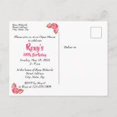 Carte postale d'invitation pour une fête d'anniver (Dos)