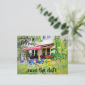 Carte postale d'invitation pour une fête d'anniver (Debout devant)