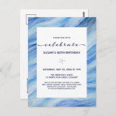 Carte postale d'invitation pour une fête d'anniver (Devant / Derrière)