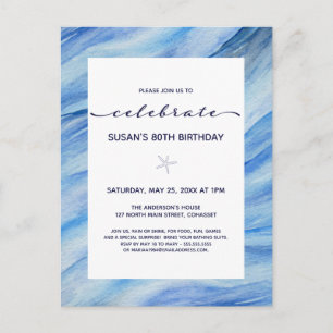 Carte postale d'invitation pour une fête d'anniver