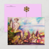 Carte Postale DIONYSUS, Jouer de la luth avec des coquillages et (Devant / Derrière)