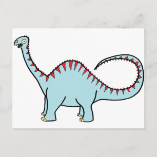 Carte Postale Diplodocus bleu