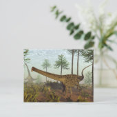 Carte Postale Diplodocus dinosaures parmi les araucaires - 3D re (Debout devant)