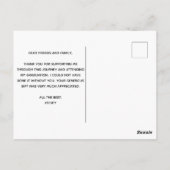 Carte Postale Diplômé chic Merci photo (Dos)