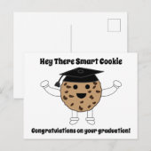 Carte Postale Diplômé Cookie Intelligent Drôle Personnaliser (Devant / Derrière)