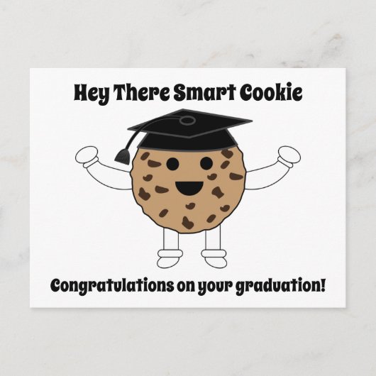 Carte Postale Diplômé Cookie Intelligent Drôle Personnaliser (Devant)