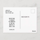 Carte Postale Diplôme de crâne de taureau de style country rusti (Dos)