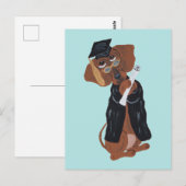 Carte Postale Diplômé de Dachshund (Devant / Derrière)