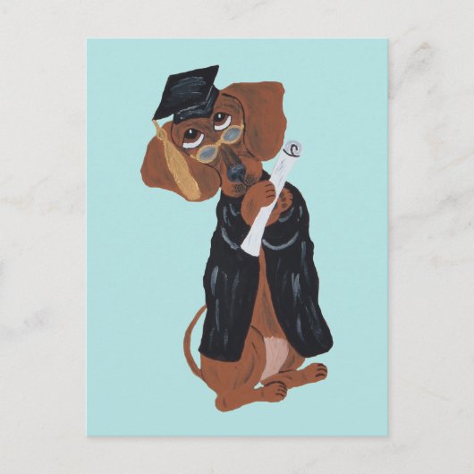 Carte Postale Diplômé de Dachshund (Devant)