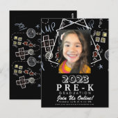 Carte Postale Diplômé de maternelle pré-K tableau noir virtuel (Devant / Derrière)