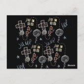 Carte Postale Diplômé de maternelle pré-K tableau noir virtuel (Dos)