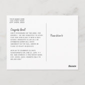 Carte Postale Diplôme de photo de superposition de script blanc  (Dos)