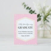 Carte Postale Diplôme de photo en beige rose (Debout devant)