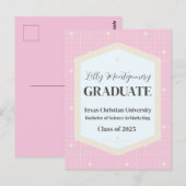 Carte Postale Diplôme de photo en beige rose (Devant / Derrière)