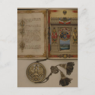 Carte Postale Diplôme de Prince investissant Otto von Bismarck