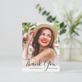 Carte Postale Diplôme de script photo personnalisé merci (Debout devant)