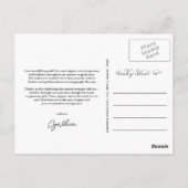 Carte Postale Diplôme Décontracté Merci Script Deux photo (Dos)