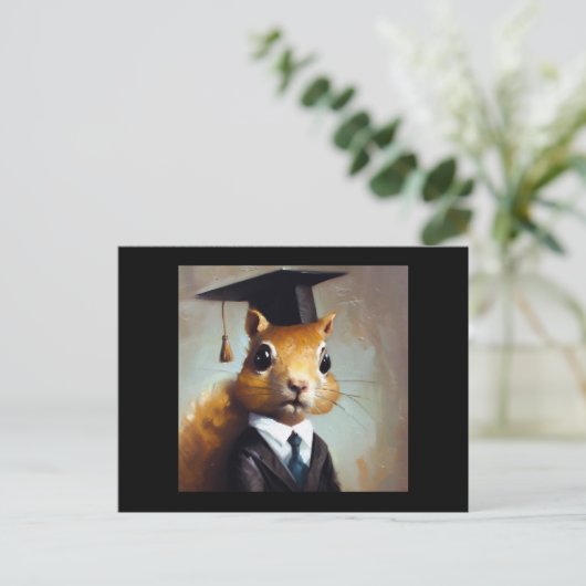 Carte Postale Diplômé d'écureuil (Debout devant)