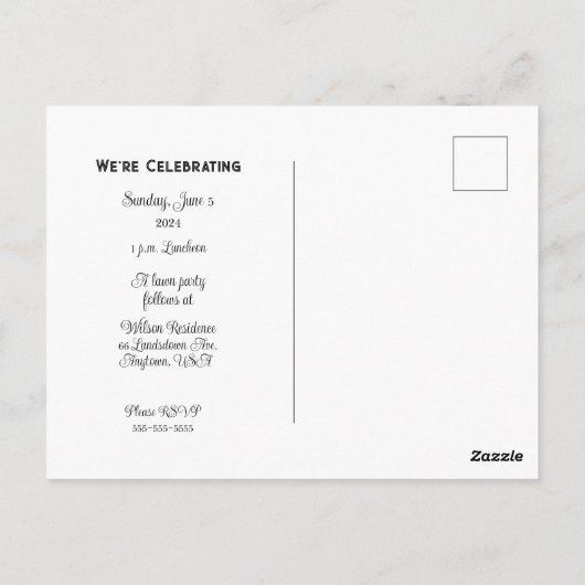 Carte Postale Diplôme d'études secondaires (Dos)