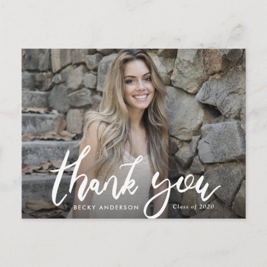 Carte Postale Diplôme du script de brosse merci (Devant)