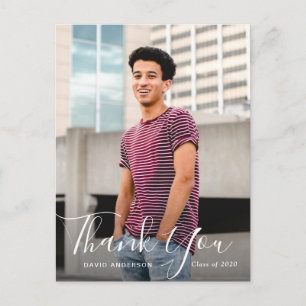 Carte Postale Diplôme écrit à la main merci