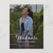 Carte Postale Diplômé en Script Classy Deux Diplômes Photo (Devant)