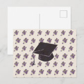 Carte Postale Diplômé floral (Devant / Derrière)