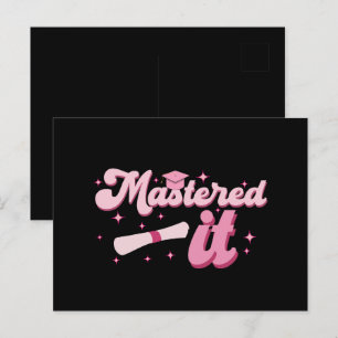 Carte Postale Diplômé Maîtrise Diplômé Master MBA