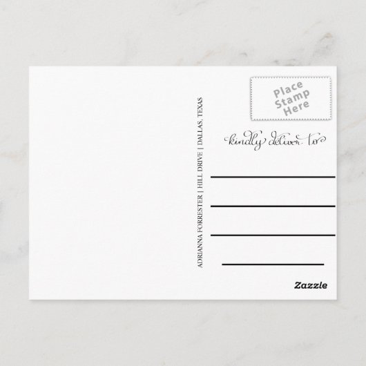 Carte Postale Diplômé manuscrit | Enregistrer la photo Date Troi (Dos)