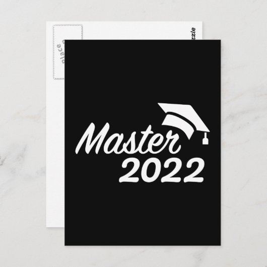 Carte Postale Diplôme Master 2022 (Devant / Derrière)
