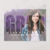 Carte Postale Diplôme Moderne Typographie Grad Simple Deux Photo (Devant)