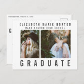 Carte Postale Diplômé multi photo moderne (Devant / Derrière)