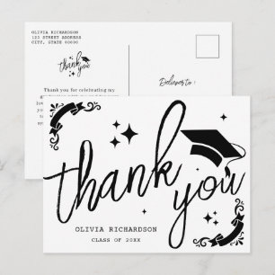 Carte Postale Diplôme Personnalisé Écriture Élégante Étoiles & C