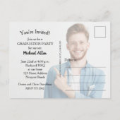 Carte Postale Diplôme photo de script tendance Enregistrer la da (Dos)