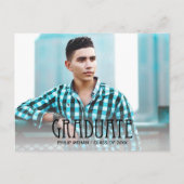 Carte Postale Diplôme photo de script tendance Enregistrer la da (Devant)