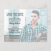 Carte Postale Diplôme photo de script tendance Enregistrer la da (Dos)