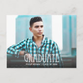 Carte Postale Diplôme photo de script tendance Enregistrer la da (Devant)