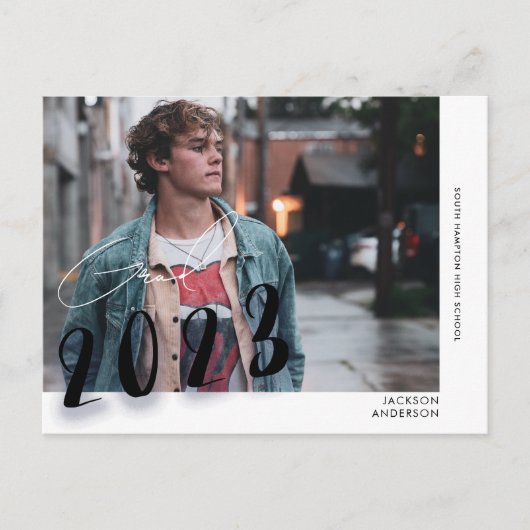 Carte Postale Diplôme photo Décontracté étudiant contemporain (Devant)