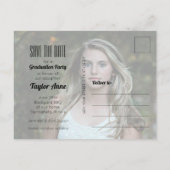 Carte Postale Diplôme photo Enregistrer la date (Dos)