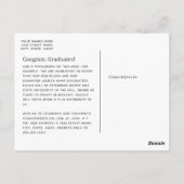 Carte Postale Diplôme Simple Double Deux Photos Crème & Gris (Dos)