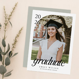 Carte Postale Diplômé Simple Moderne Photo d'Architecture de Rem