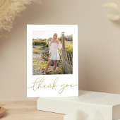 Carte Postale Diplômé Stylish Gold Typographie Script Photo