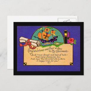 Carte Postale Diplôme vintage