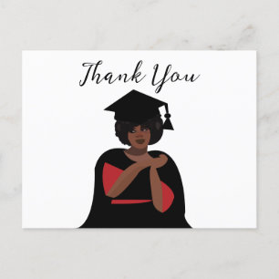 Carte Postale Diplômée Féminine Souriante Personnalisée
