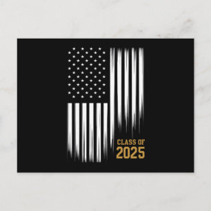 Carte Postale Diplômés de la promotion 2025 Drapeau américain