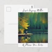 Carte Postale Dire bonjour et vous manque beaucoup   (Devant / Derrière)